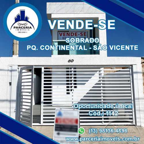 Sobrado, código 1141 em São Vicente, bairro Parque Continental
