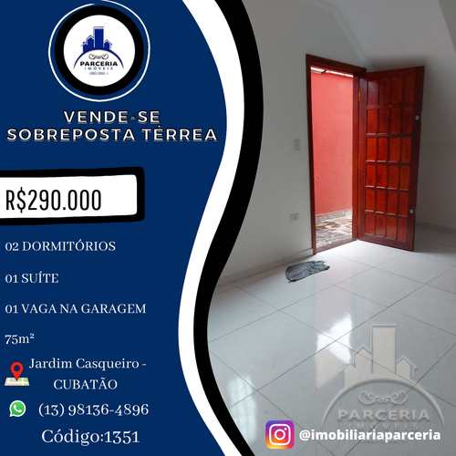 Casa, código 1351 em Cubatão, bairro Jardim Casqueiro