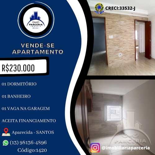 Apartamento, código 1420 em Santos, bairro Aparecida