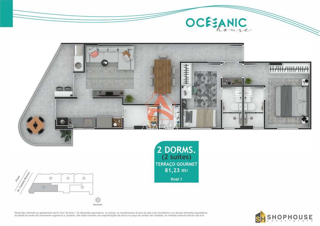 Apartamento em Praia Grande, no bairro Maracanã