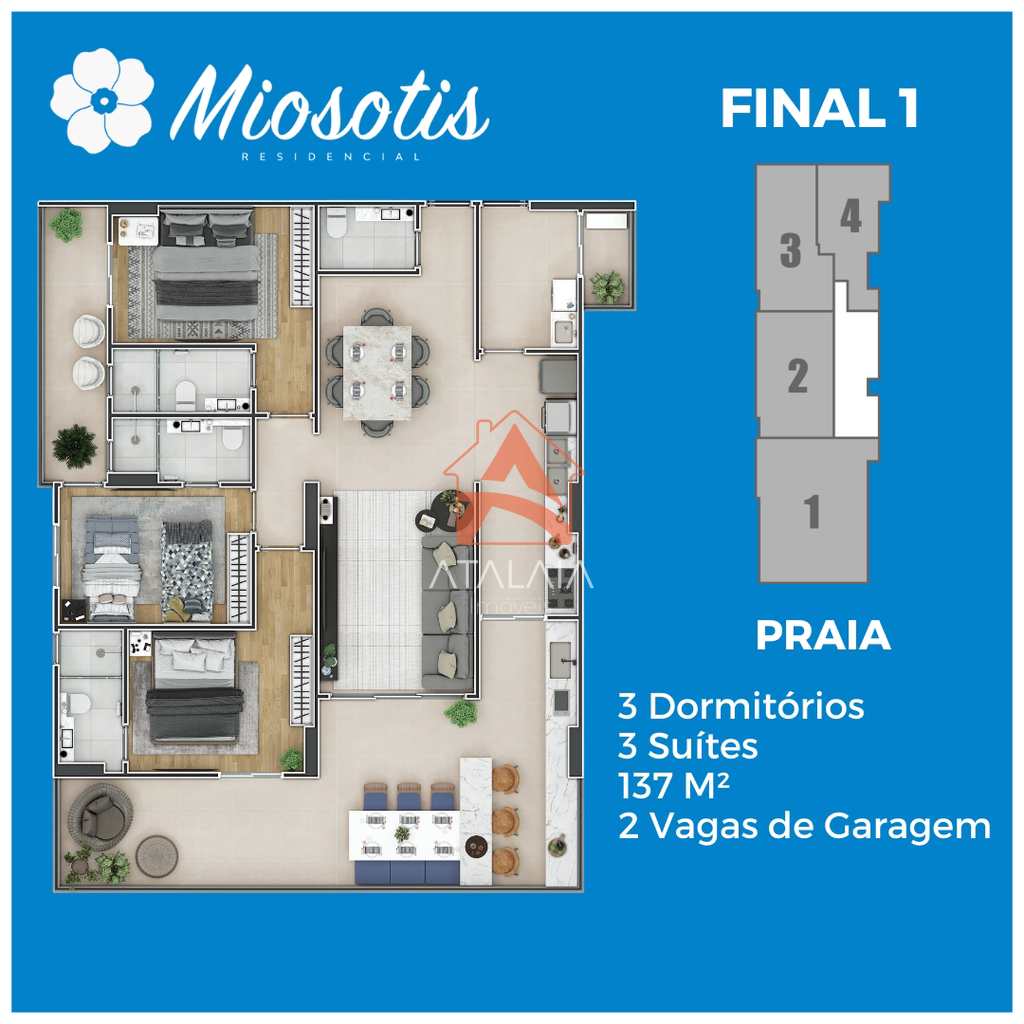 Apartamento em Praia Grande, no bairro Flórida