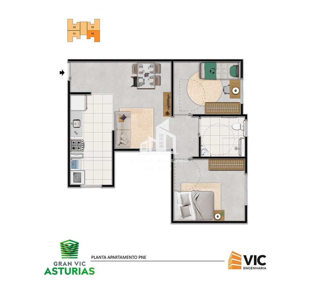 Apartamento em Sorocaba, no bairro Jardim Piazza DI Roma