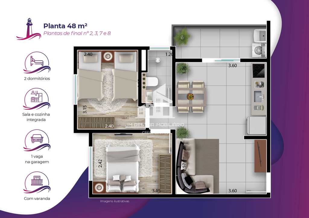 Apartamento em Sorocaba, no bairro Caguassu