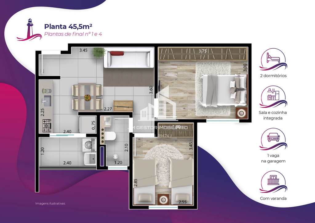 Apartamento em Sorocaba, no bairro Caguassu