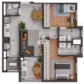 Apartamento em Sorocaba, bairro Jardim Paulistano