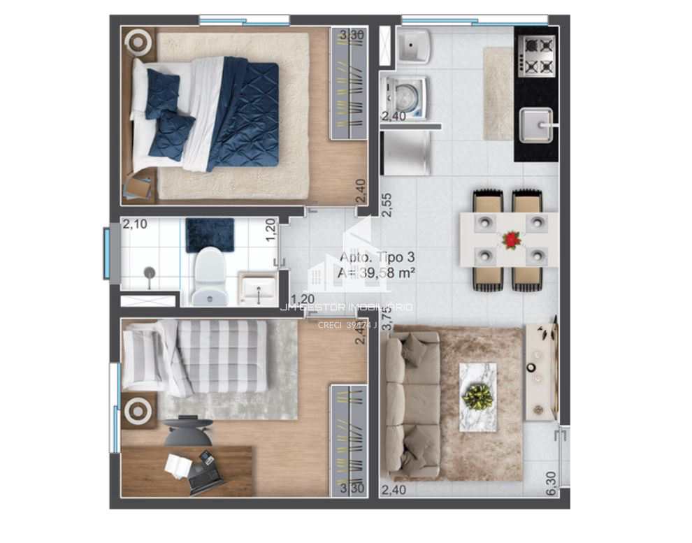 Apartamento em Sorocaba, no bairro Loteamento Dinorá Rosa
