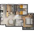 Apartamento em Votorantim, bairro Rio Acima