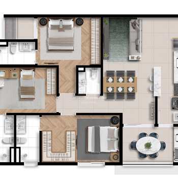 Apartamento em Sorocaba, bairro Centro