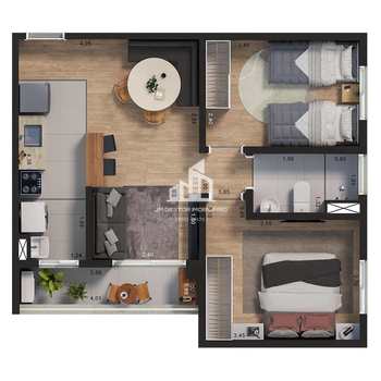 Apartamento em Sorocaba, bairro Parque Santa Isabel
