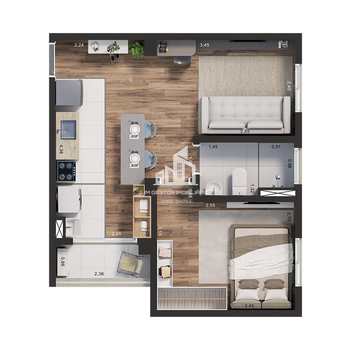 Apartamento em Sorocaba, bairro Parque Santa Isabel