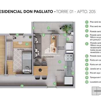 Apartamento em Sorocaba, bairro Jardim Pagliato