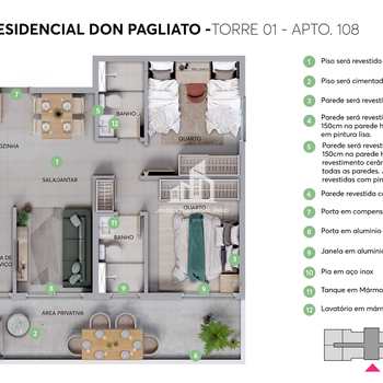 Apartamento em Sorocaba, bairro Jardim Pagliato