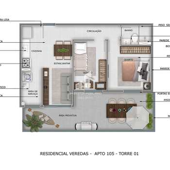 Apartamento em Sorocaba, bairro Jardim Simus