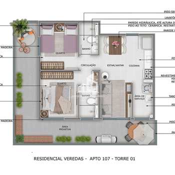 Apartamento em Sorocaba, bairro Jardim Simus