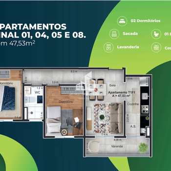 Apartamento em Sorocaba, bairro Recreio dos Sorocabanos
