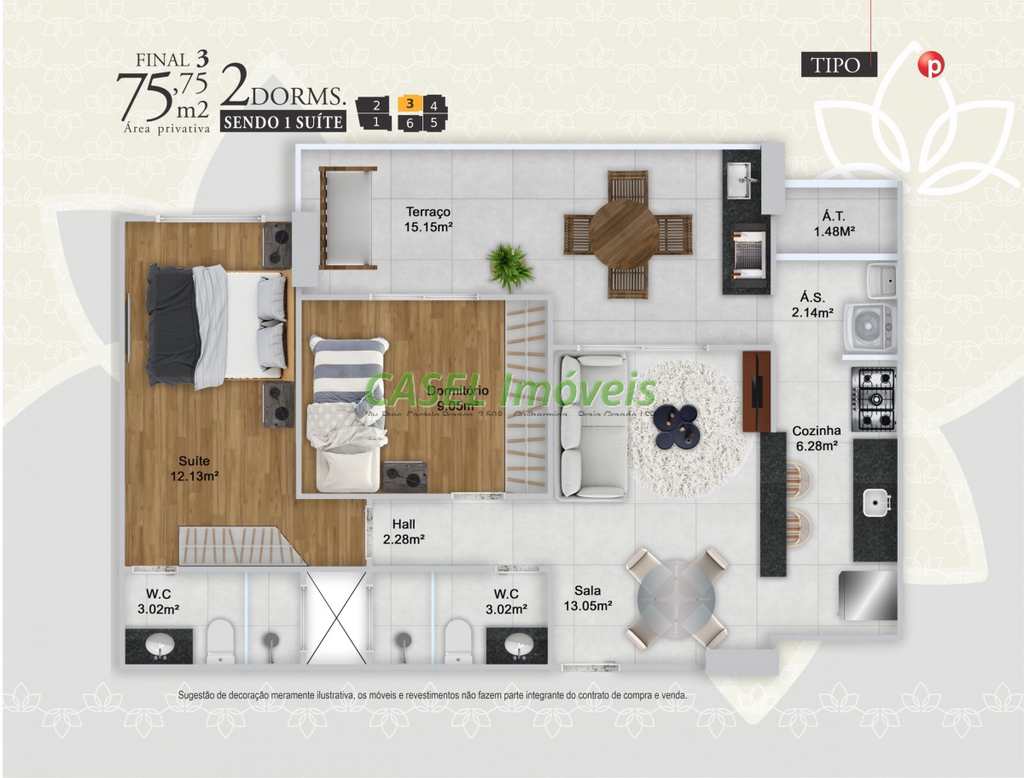 Apartamento em Praia Grande, no bairro Guilhermina
