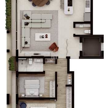 Apartamento em Curitiba, bairro Cabral