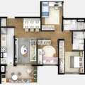 planta abrolhos 83m 3 Dorms.