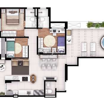 planta unicco 3 dorms. cobertura