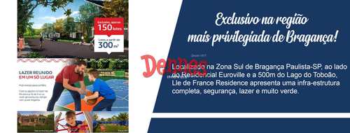 Terreno de Condomínio, código 381 em Bragança Paulista, bairro Ile de France Residence