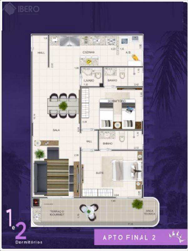 Apartamento em Praia Grande, no bairro Balneário Ipanema Mirim
