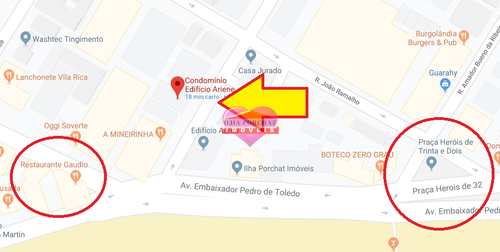 Kitnet, código 671 em São Vicente, bairro Centro