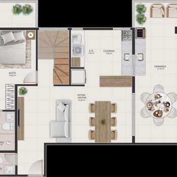 Apartamento em Bertioga, bairro Indaiá