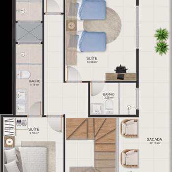 Apartamento em Bertioga, bairro Indaiá