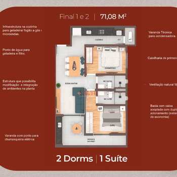 Apartamento em Praia Grande, bairro Guilhermina