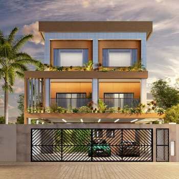 Casa de Condomínio em Praia Grande, bairro Guilhermina