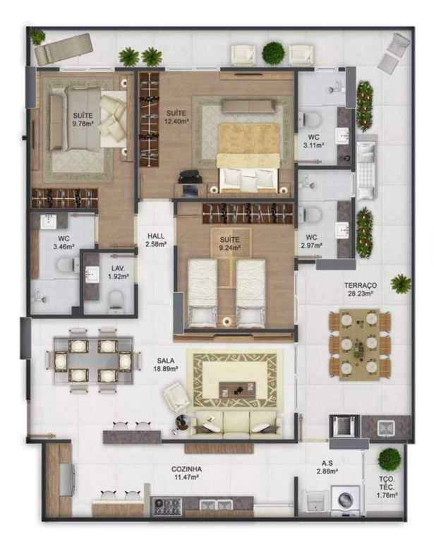 Apartamento em Praia Grande, no bairro Canto do Forte