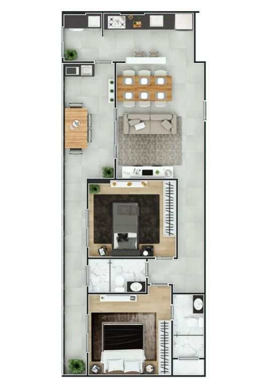 Apartamento em Praia Grande, no bairro Canto do Forte