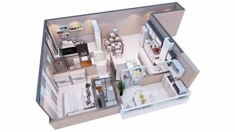Apartamento em Praia Grande, no bairro Guilhermina