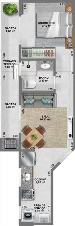 Apartamento em Praia Grande, no bairro Guilhermina