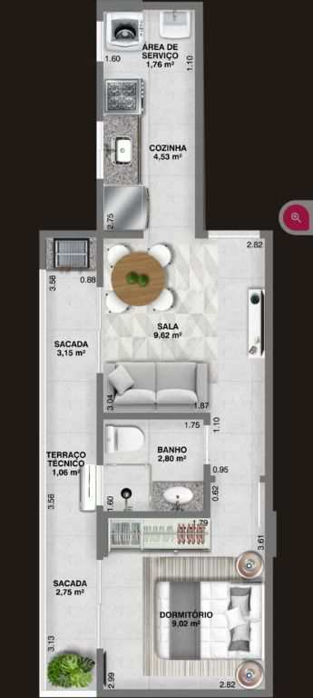 Apartamento em Praia Grande, no bairro Guilhermina