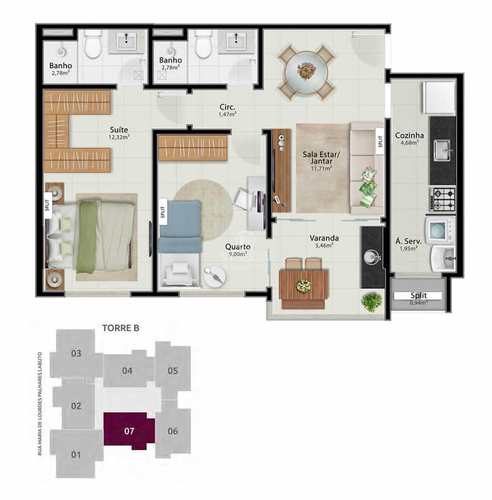 Apartamento, código 493 em Vitória, bairro Jardim da Penha