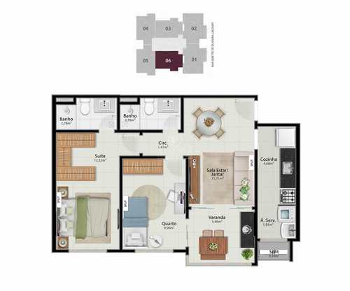 Apartamento, código 494 em Vitória, bairro Jardim da Penha