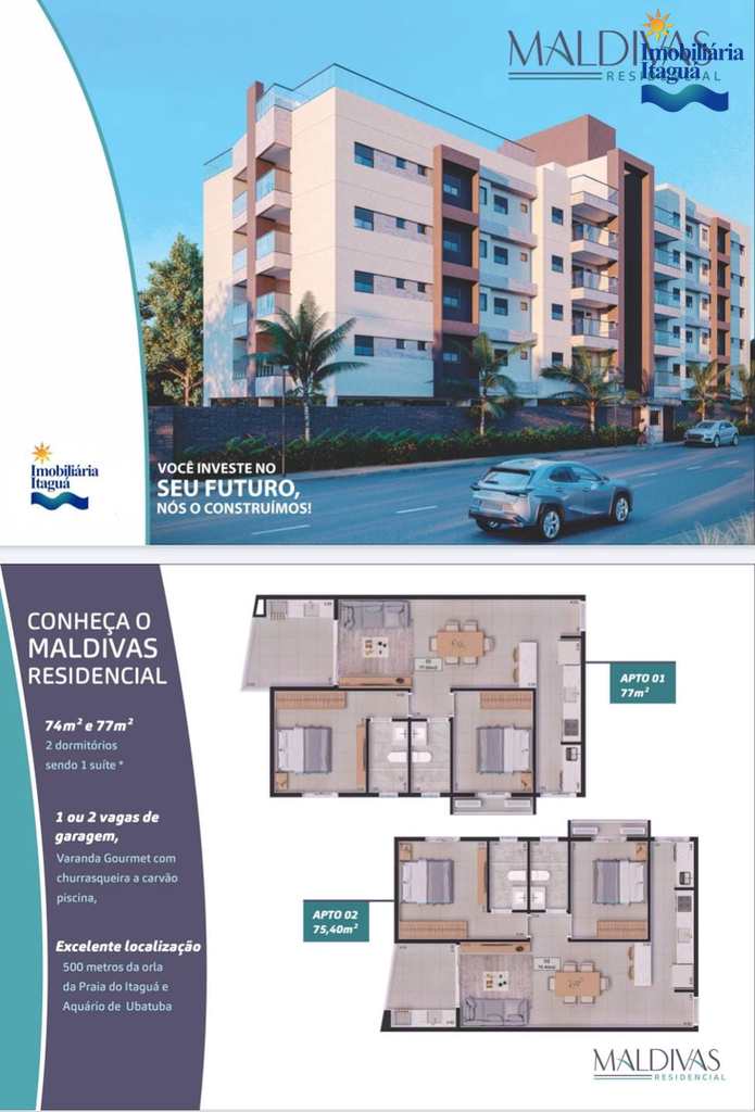 Apartamento em Ubatuba, no bairro Itagua