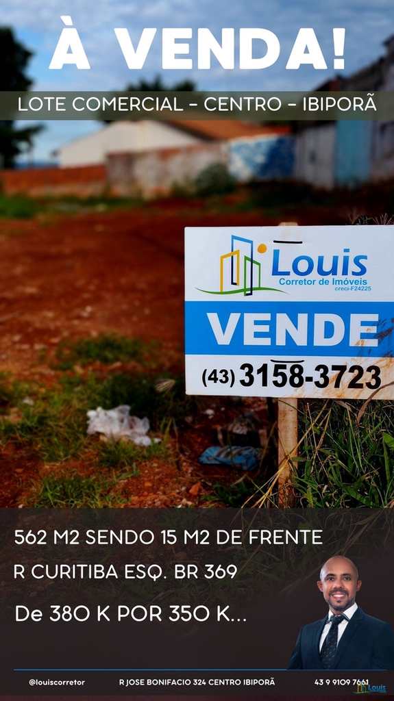 Terreno Comercial em Ibiporã, no bairro Centro
