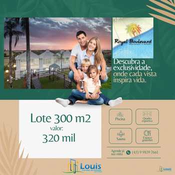 Terreno em Ibiporã, bairro Royal Boulevard