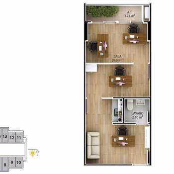 Sala Comercial em Praia Grande, bairro Boqueirão