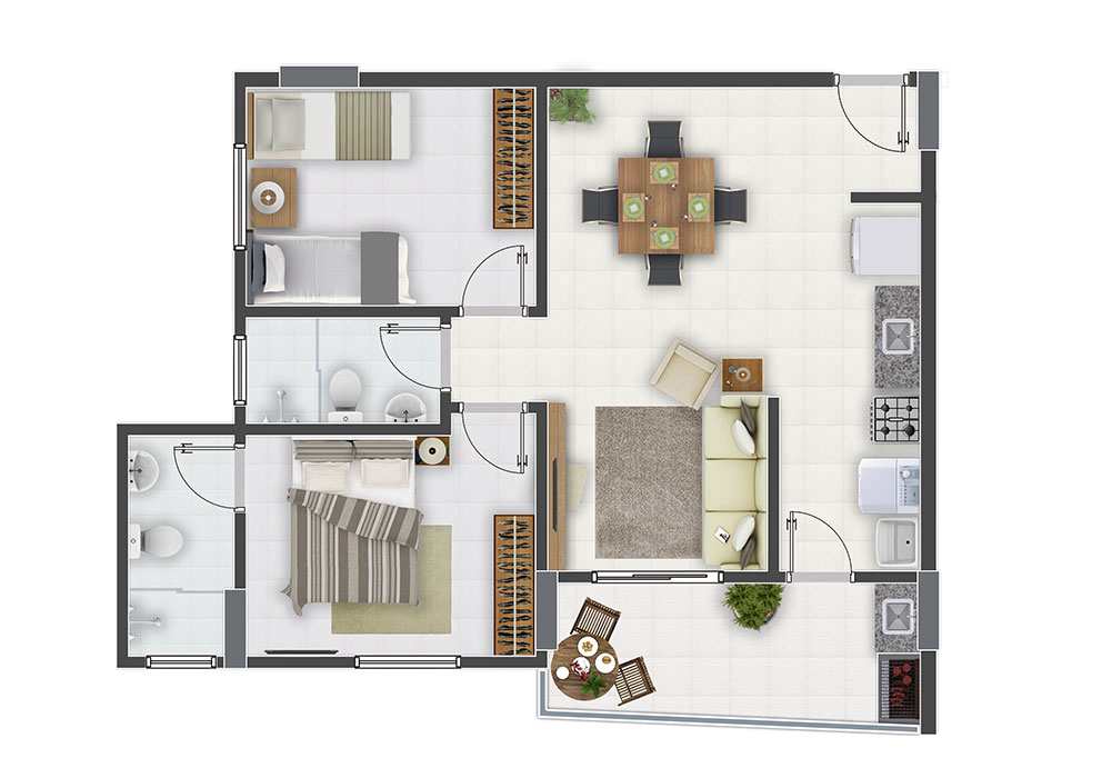 Apartamento em Praia Grande, no bairro Guilhermina