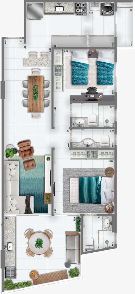Apartamento em Praia Grande, no bairro Guilhermina