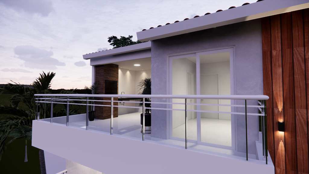 Casa em Praia Grande, no bairro Mirim