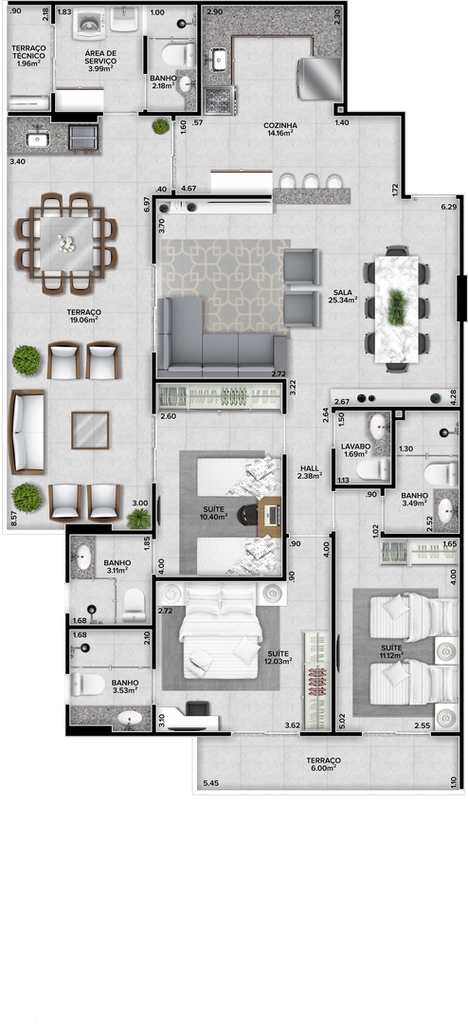 Apartamento em Praia Grande, no bairro Canto do Forte