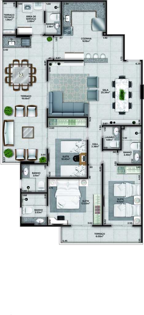 Apartamento em Praia Grande, no bairro Canto do Forte