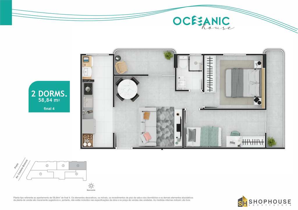 Apartamento em Praia Grande, no bairro Maracanã
