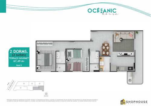 Apartamento, código 7473 em Praia Grande, bairro Maracanã