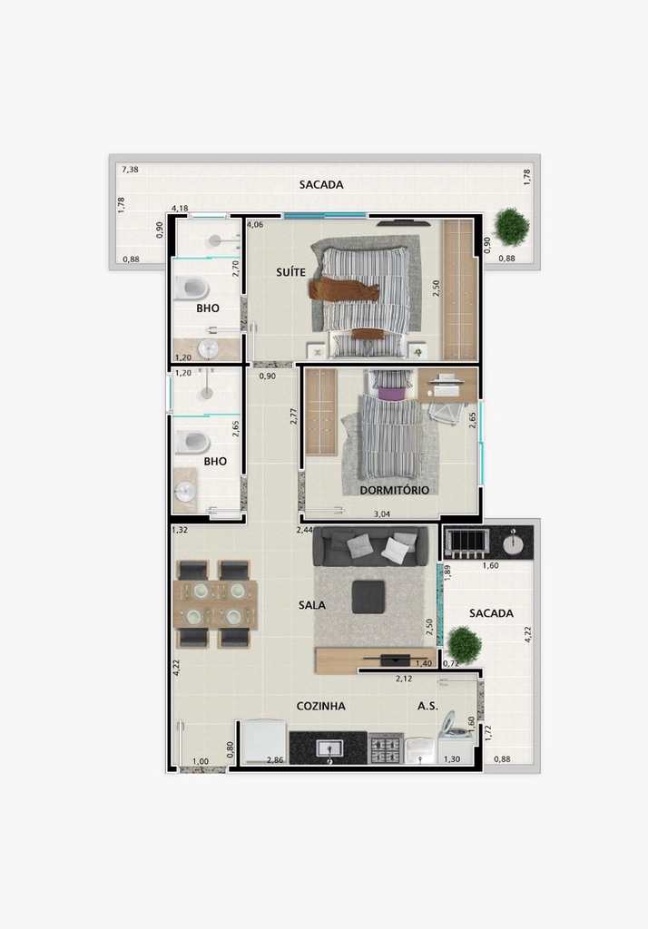 Apartamento em Praia Grande, no bairro Guilhermina