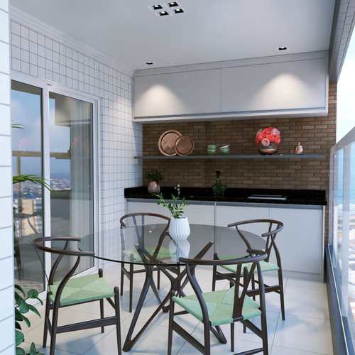 Apartamento, código 7535 em Praia Grande, bairro Guilhermina